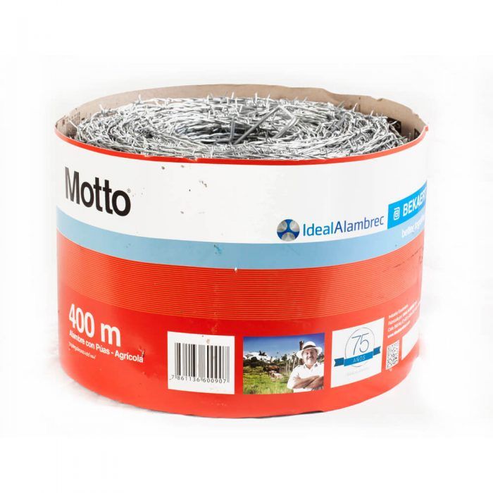 ALAMBRE DE PUAS MOTTO ROJO 400 mts (AGRICOLA)